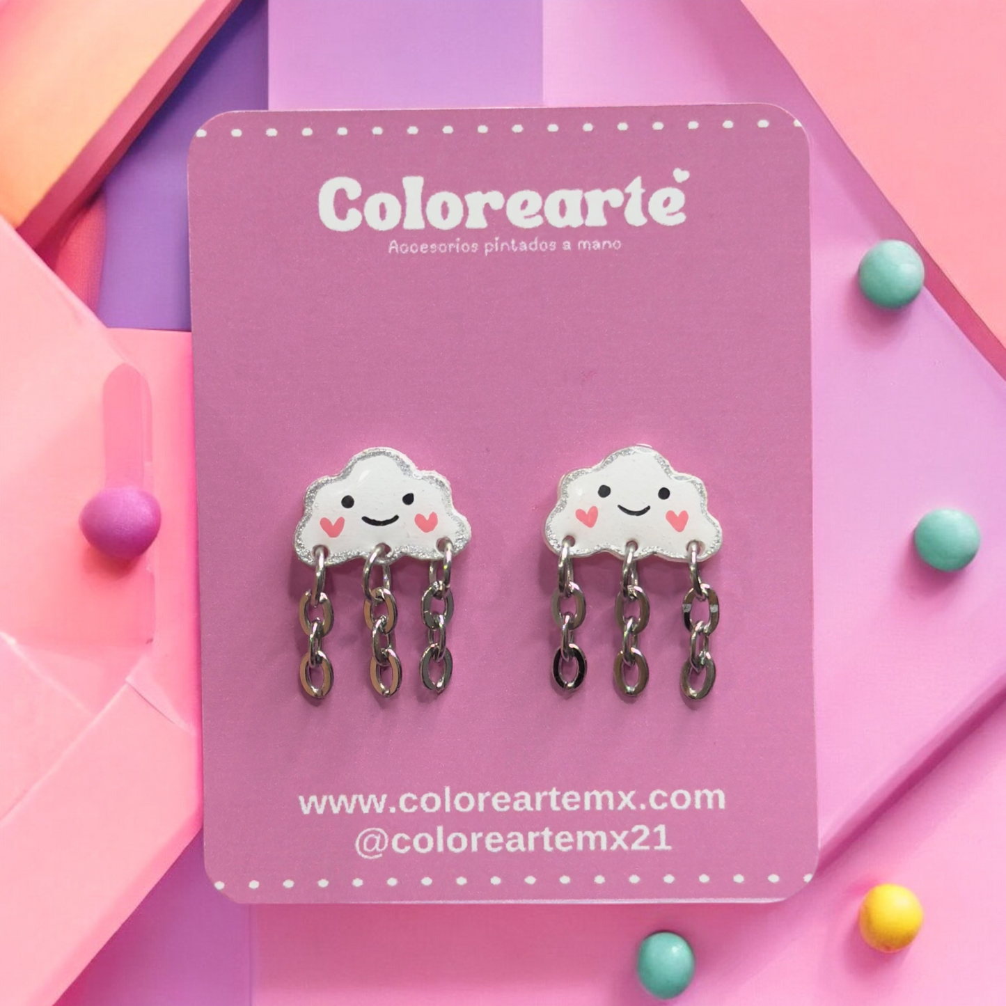 Aretes largos - Nube