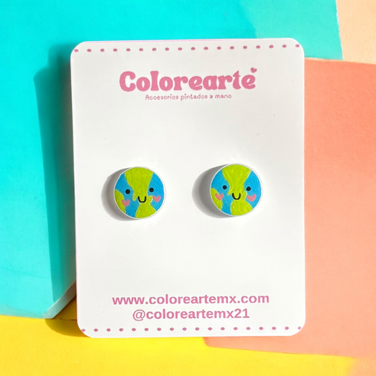 Aretes cortos - Planeta tierra