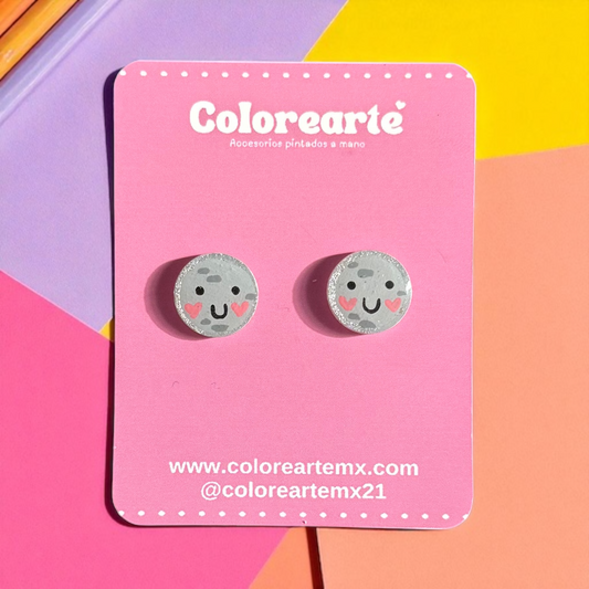 Aretes cortos - Luna