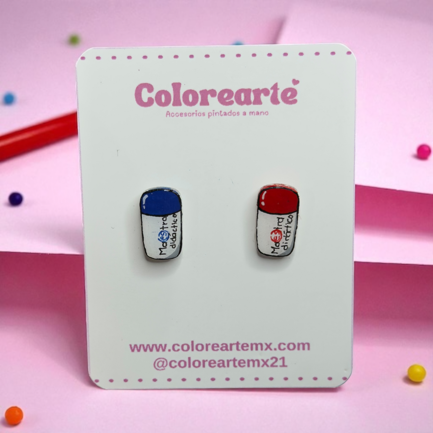 Aretes cortos - Plumones